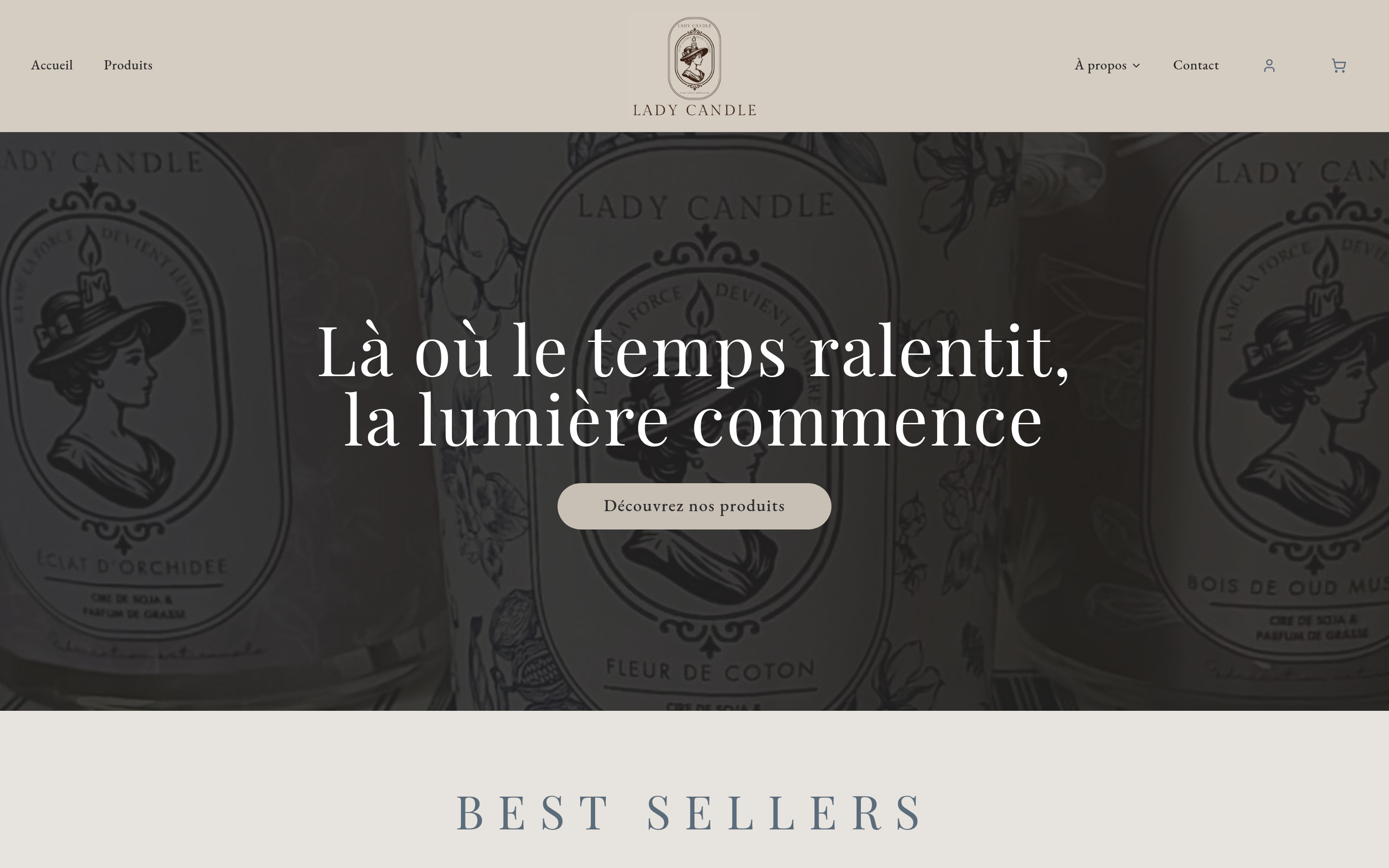 Aperçu du site The Lady Candle réalisé par Korvia