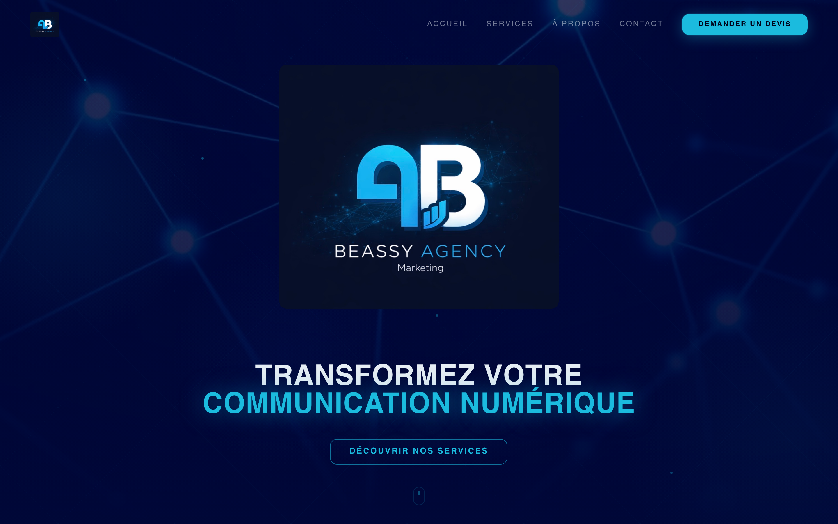 Aperçu du site Beassy Agency réalisé par Korvia