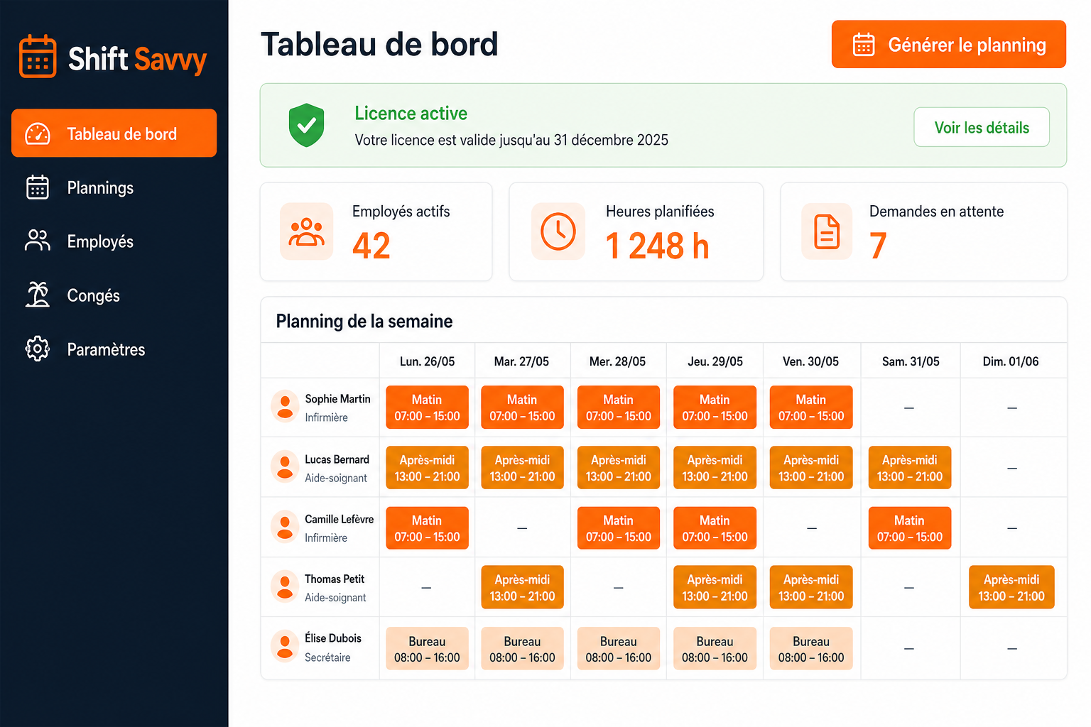 Aperçu du site Shift Savvy réalisé par Korvia